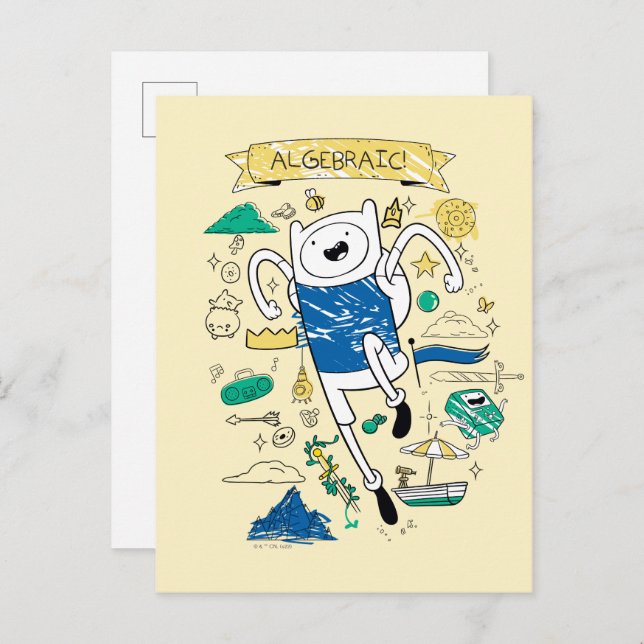 Adventure Time | "Algebraic" Finn Sketch Postcard (Front/Back)