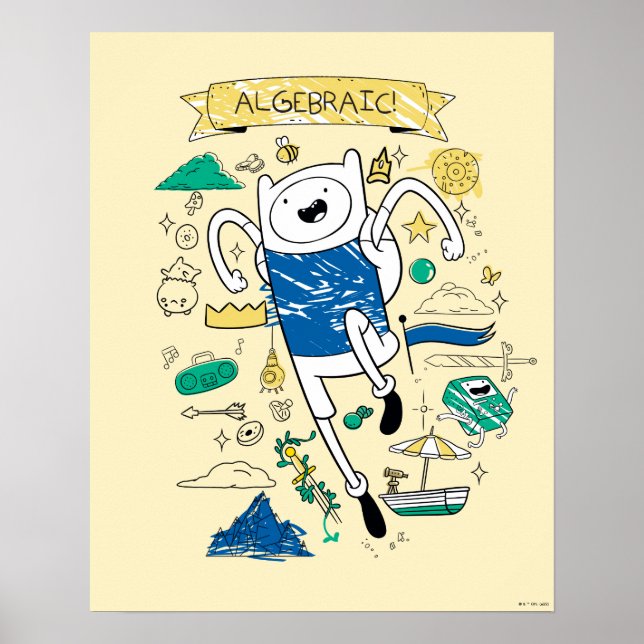Adventure Time | "Algebraic" Finn Sketch Poster (Front)