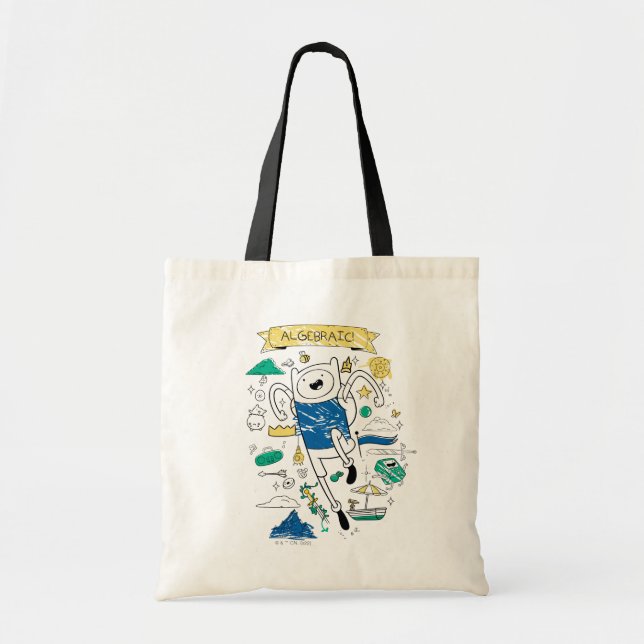 Adventure Time | "Algebraic" Finn Sketch Tote Bag (Front)