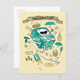 Adventure Time   "Awesomatude" BMO Sketch Postcard