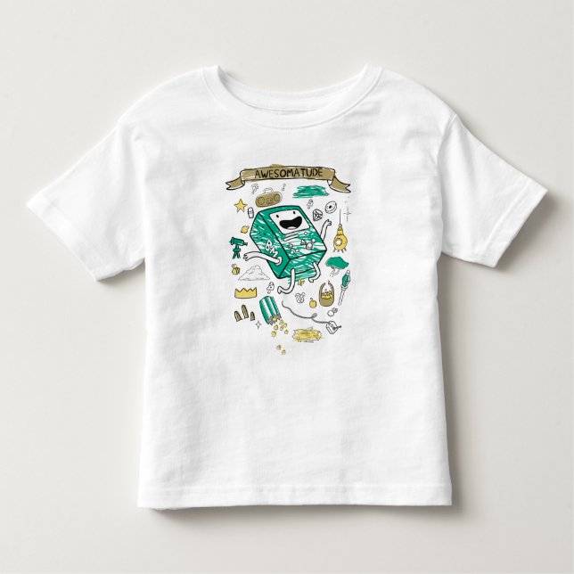 Adventure Time | "Awesomatude" BMO Sketch T-Shirt (Front)