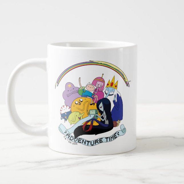 Adventure Time | BMO Group Graphic Giant Coffee Mug (Left)