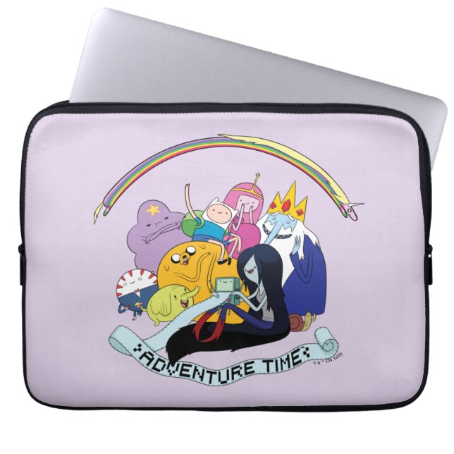 Adventure Time | BMO Group Graphic Laptop Sleeve (Front)