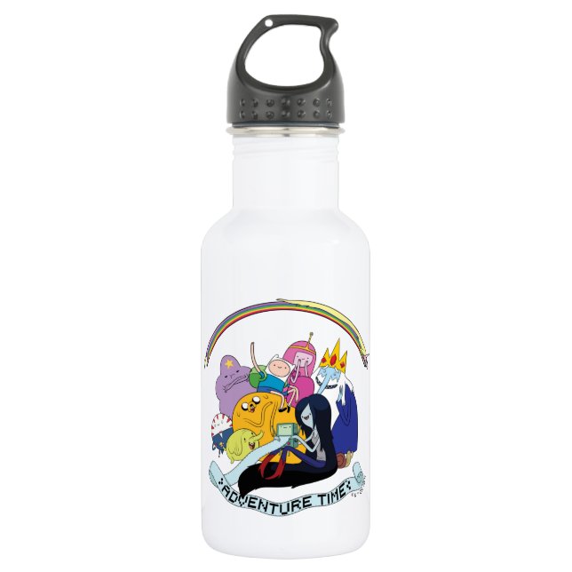 Adventure Time | BMO Group Graphic Stainless Steel Water Bottle (Front)