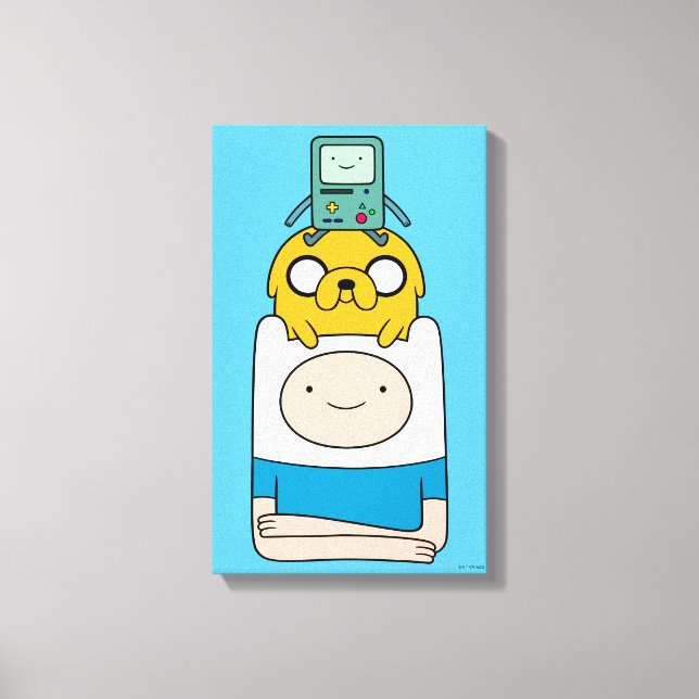 Adventure Time | BMO, Jake, & Finn Canvas Print (Front)