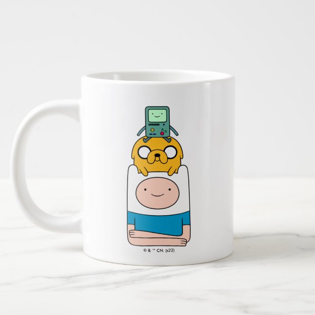 Adventure Time | BMO, Jake, & Finn Giant Coffee Mug (Left)