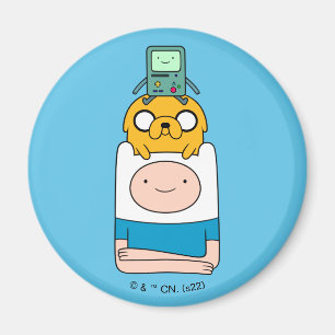 Adventure Time   BMO, Jake, & Finn Magnet