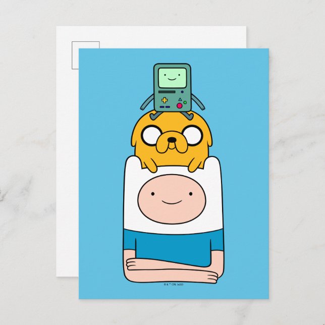 Adventure Time | BMO, Jake, & Finn Postcard (Front/Back)