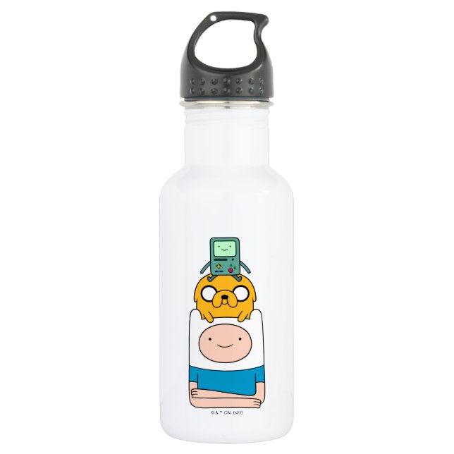 Adventure Time | BMO, Jake, & Finn Stainless Steel Water Bottle (Front)
