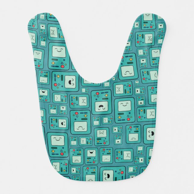 Adventure Time | BMO Pattern Baby Bib (Front)