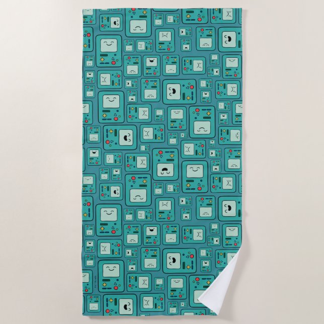Adventure Time | BMO Pattern Beach Towel (Front)