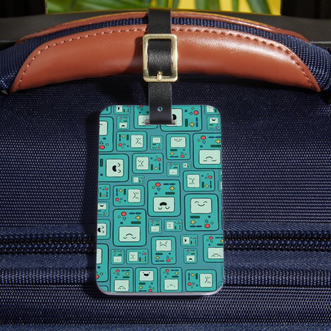 Adventure Time | BMO Pattern Luggage Tag (Front Insitu 2)