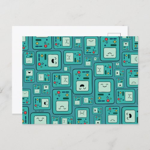 Adventure Time  BMO Pattern Postcard