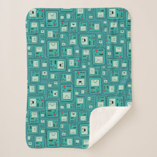 Adventure Time BMO Pattern Sherpa Blanket