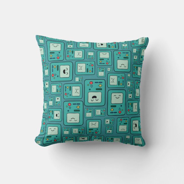 Adventure Time | BMO Pattern Throw Pillow (Front)