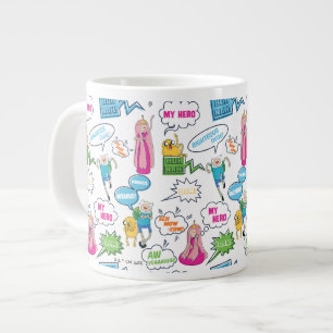 Adventure Time   Character Call-Out Pattern Giant Coffee Mug
