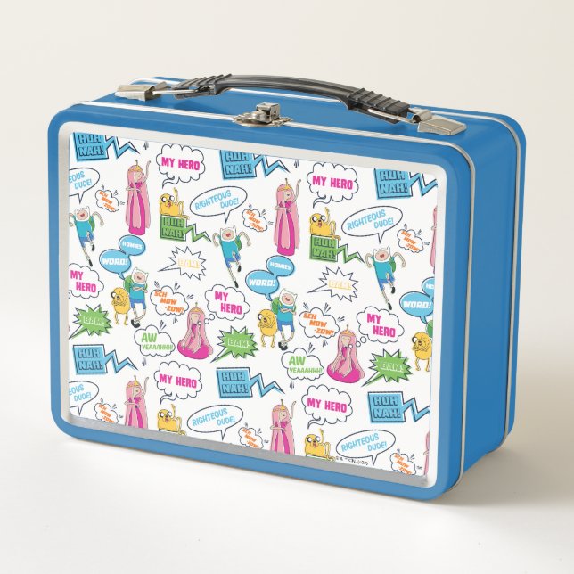 Adventure Time | Character Call-Out Pattern Metal Lunch Box (Front)