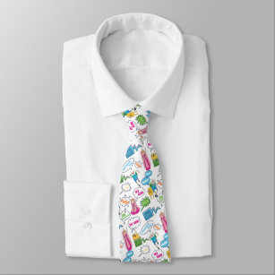 Adventure Time   Character Call-Out Pattern Neck Tie