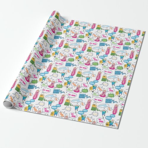 Adventure Time  Character Call_Out Pattern Wrapping Paper