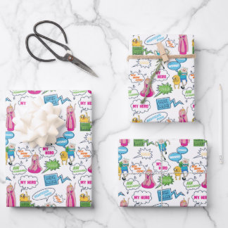 Adventure Time | Character Call-Out Pattern Wrapping Paper Sheets