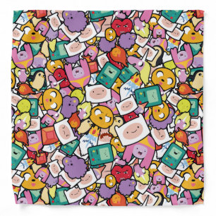 Adventure Time Character Toss Pattern Bandana