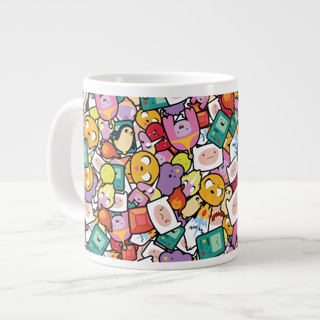 Adventure Time | Character Toss Pattern Giant Coffee Mug (Front Left)