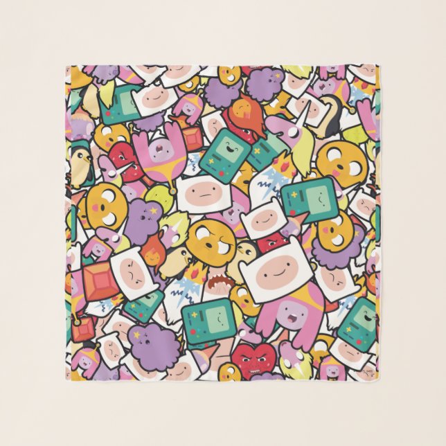 Adventure Time | Character Toss Pattern Scarf (Front)