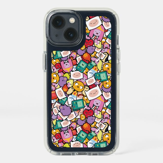 Adventure Time | Character Toss Pattern Speck iPhone 13 Case (Front)
