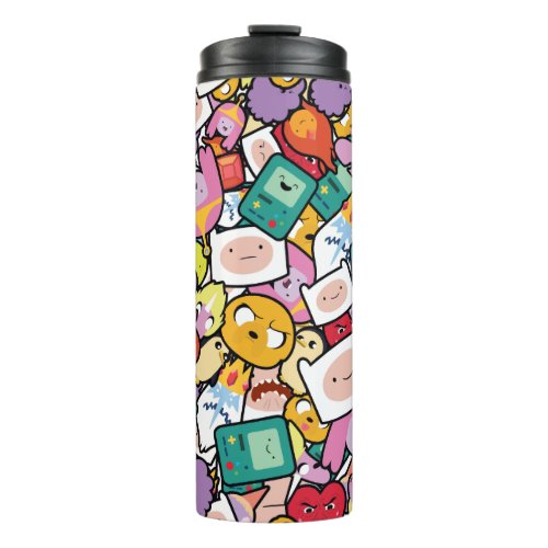 Adventure Time  Character Toss Pattern Thermal Tumbler