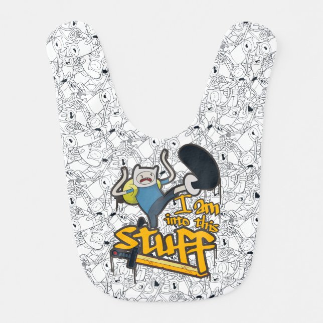 Adventure Time | Finn "I Am Into This Stuff" Baby Bib (Front)