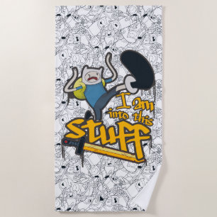 Adventure Time   Finn "I Am Into This Stuff" Beach Towel