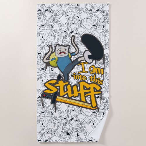 Adventure Time  Finn I Am Into This Stuff Beach Towel