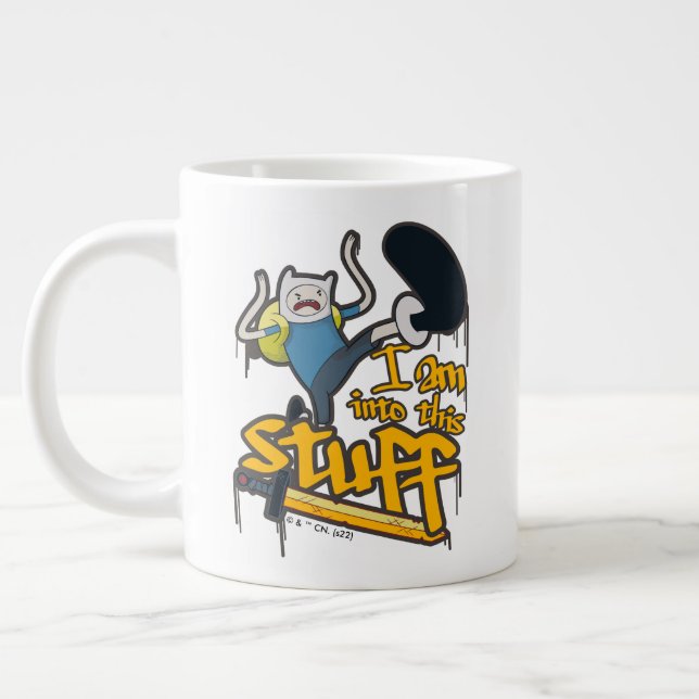 Adventure Time | Finn "I Am Into This Stuff" Giant Coffee Mug (Left)