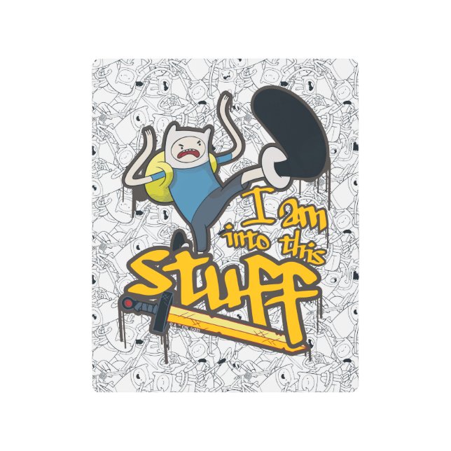Adventure Time | Finn "I Am Into This Stuff" Metal Print (Front)