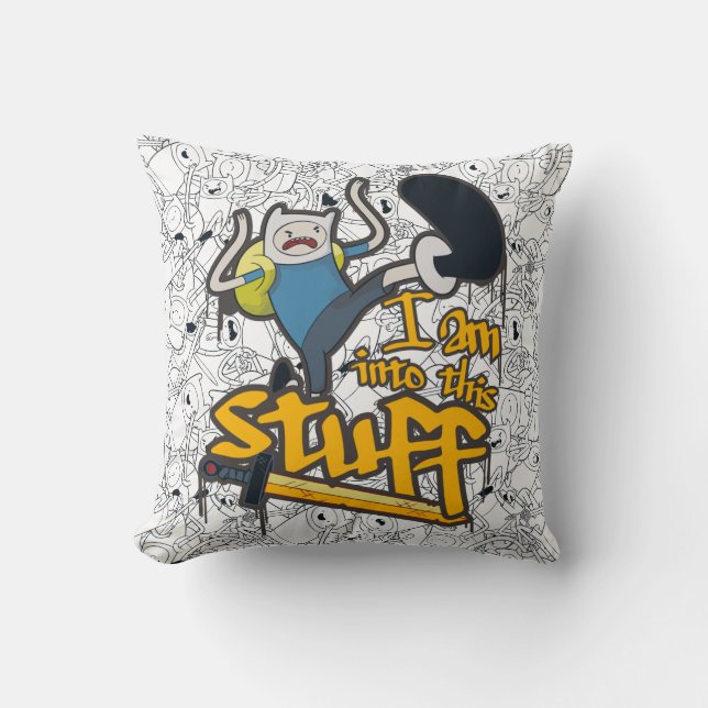 Adventure Time | Finn "I Am Into This Stuff" Throw Pillow (Front)
