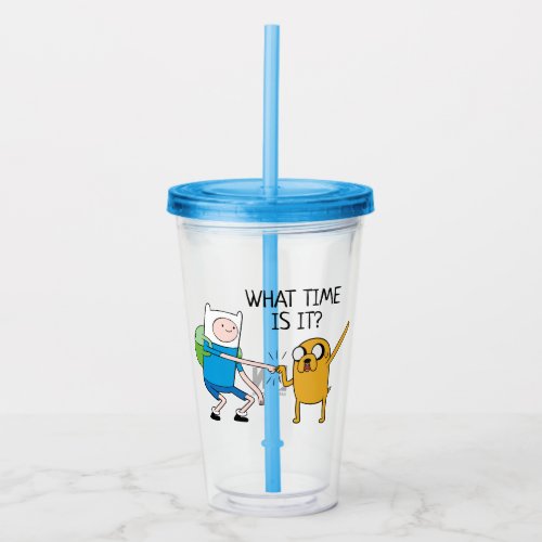 Adventure Time  Finn  Jake Fist Bump Acrylic Tumbler