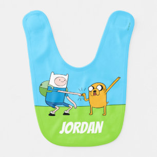Adventure Time Finn & Jake Fist Bump Baby Bib