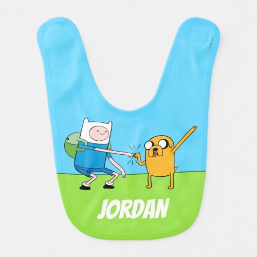 Adventure Time  Finn  Jake Fist Bump Baby Bib