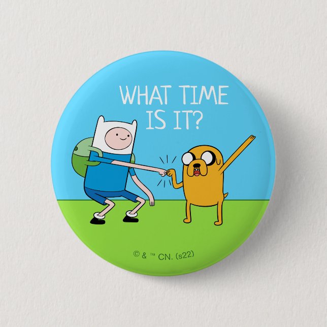 Adventure Time | Finn & Jake Fist Bump Button (Front)