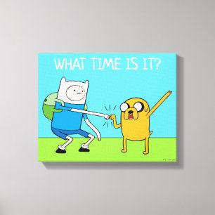 Adventure Time   Finn & Jake Fist Bump Canvas Print