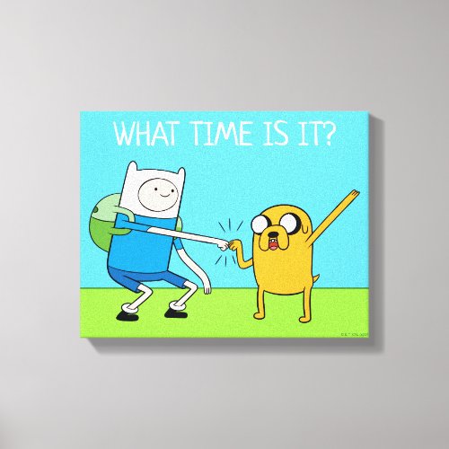 Adventure Time  Finn  Jake Fist Bump Canvas Print