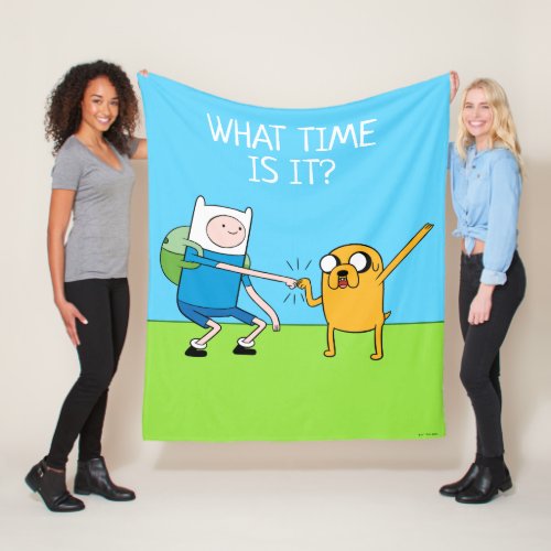 Adventure Time  Finn  Jake Fist Bump Fleece Blanket