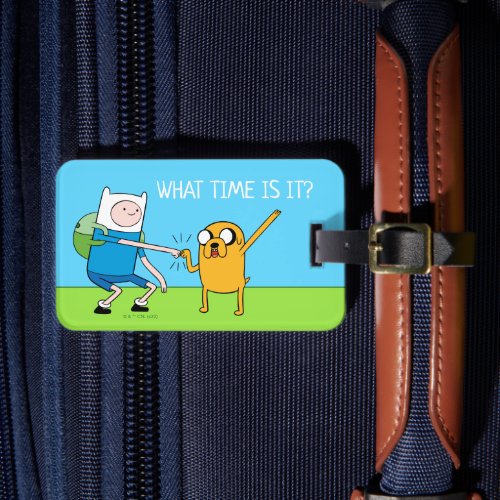 Adventure Time  Finn  Jake Fist Bump Luggage Tag