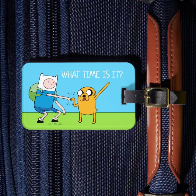 Adventure Time | Finn & Jake Fist Bump Luggage Tag (Front Insitu 4)