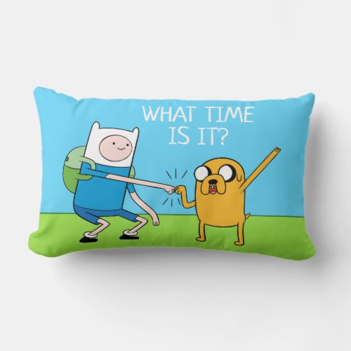 Adventure Time  Finn  Jake Fist Bump Lumbar Pillow