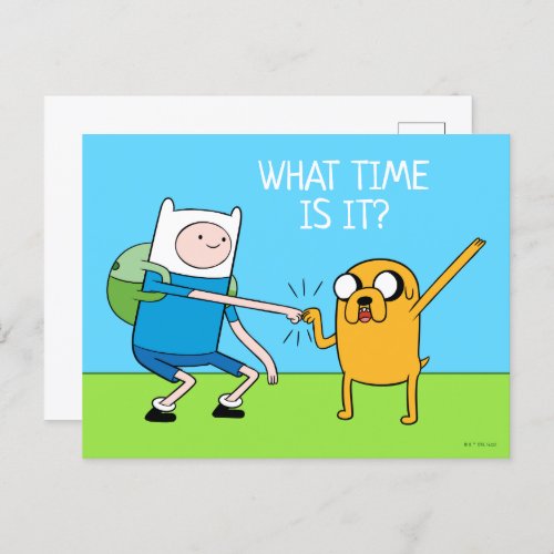 Adventure Time  Finn  Jake Fist Bump Postcard