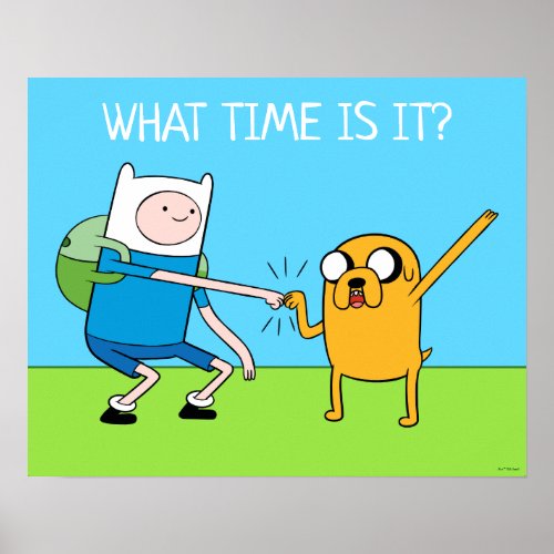 Adventure Time  Finn  Jake Fist Bump Poster