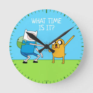 Adventure Time   Finn & Jake Fist Bump Round Clock