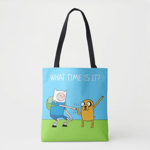 Adventure Time  Finn  Jake Fist Bump Tote Bag