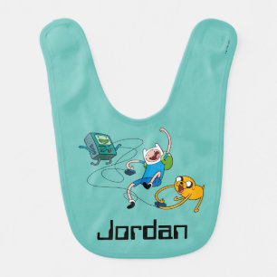 Adventure Time Finn & Jake Play With BMO Baby Bib